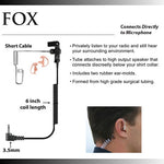 Fox 3.5mm Listen Only Earpiece with Coiled Acoustic Tube EP1089SC