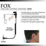 Fox 3.5mm Listen Only Earpiece (Long) with Coiled Acoustic Tube EP1089XC