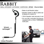 Rabbit 3.5mm Threaded Earhook Listen Only Earpiece EP3AC