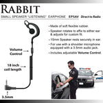 Rabbit 3.5mm Earhook (Long) Listen Only with Volume Control EP5AV